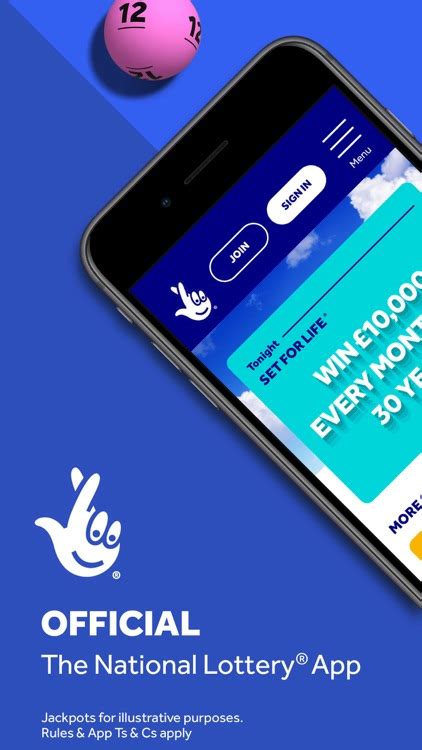 The Official National Lottery App .